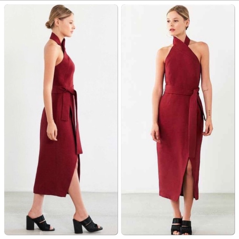 C/MEO Collective Burgundy Midi Dress